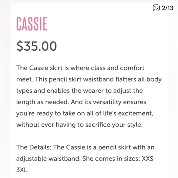 LuLaRoe Cassie pencil skirt size 2X - Picture 2 of 7